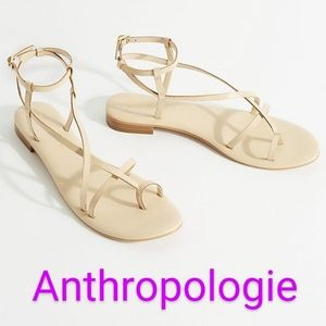 Anthropologie Carmen strappy sandals off white 8